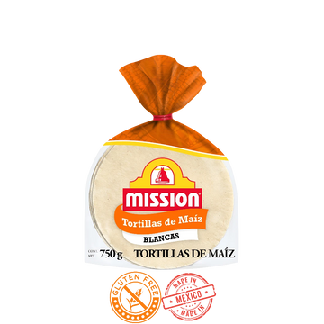 Tortillas De Maíz Blancas Mission 750g