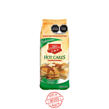 Harina para Hot Cakes Tradicionales Tres Estrellas 850g