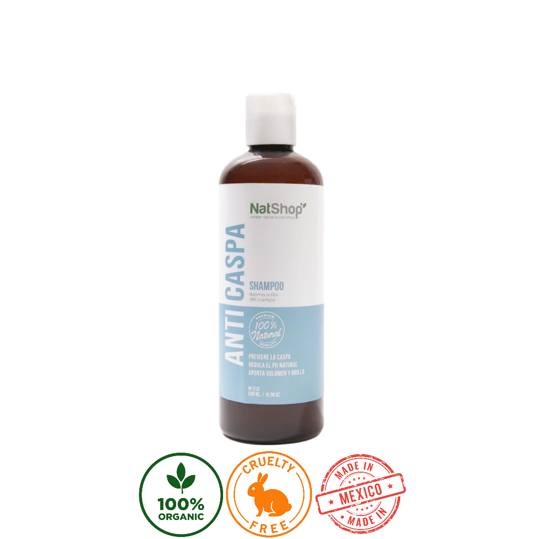 Shampoo Anticaspa Orgánico NatShop 500ml