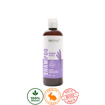 Shampoo Lavanda y Vitamina E Orgánico NatShop 500ml