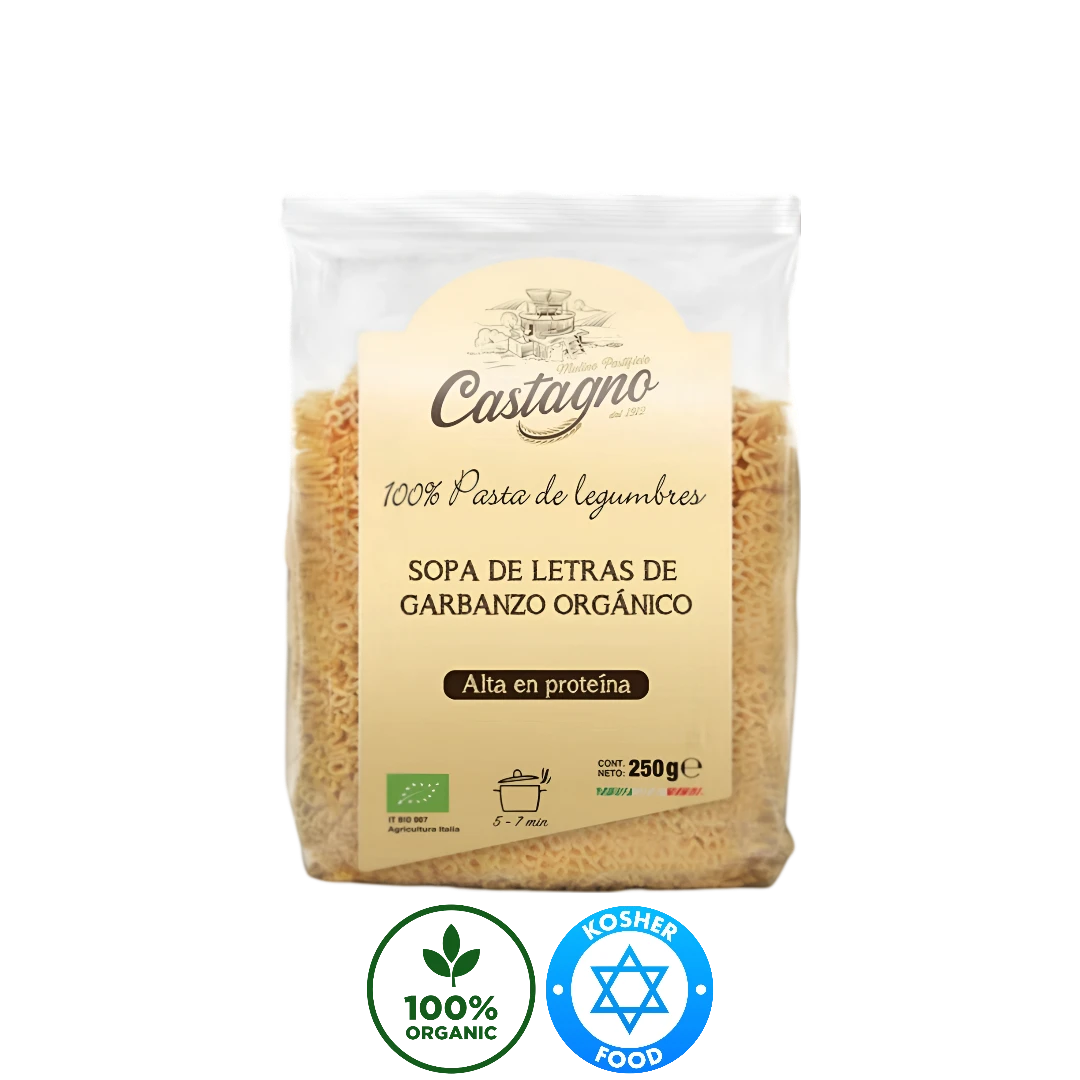 Sopa de Letras Orgánica de Garbanzo Castagno 250g
