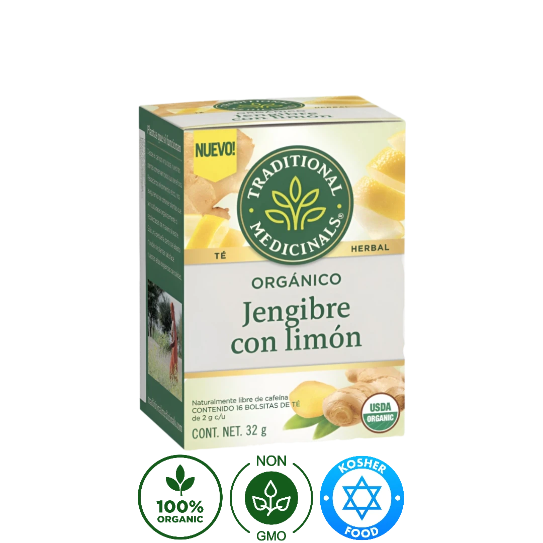 Té Orgánico de Jengibre con Limón Traditional Medicinals 32g