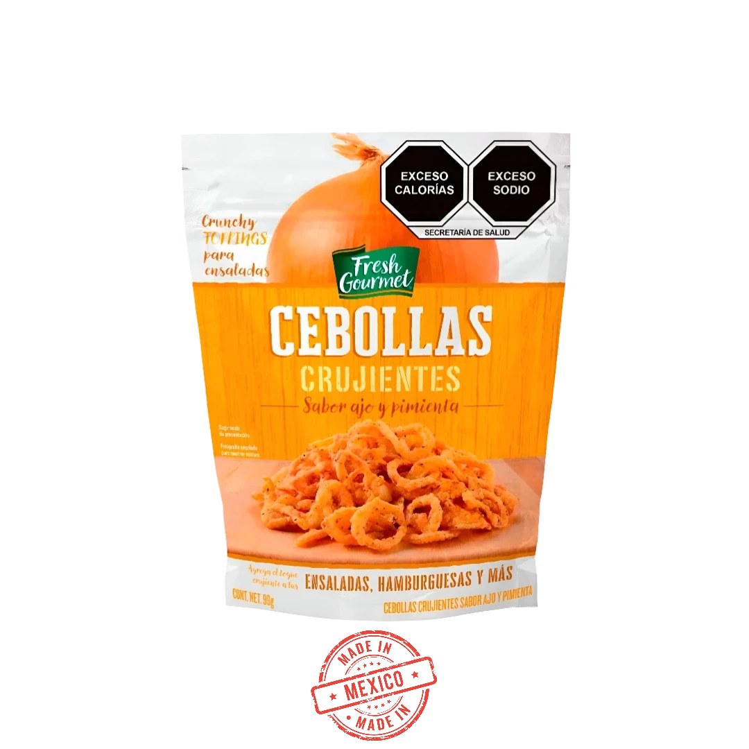 Cebollas Crujientes sabor Ajo y Pimienta Fresh Gourmet 99g