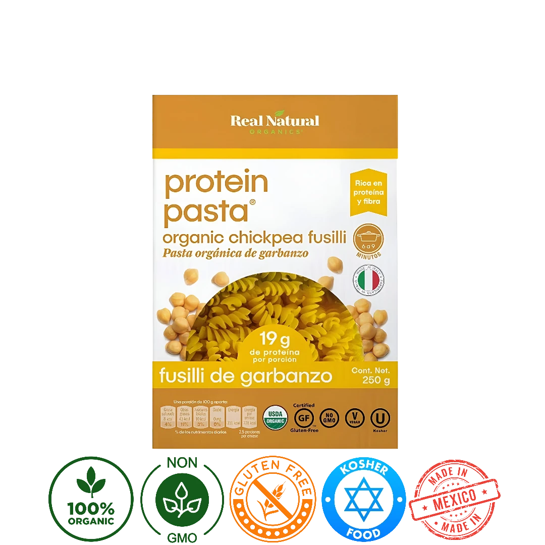 Pasta Fusilli Orgánica de Garbanzo Real Natural Organics 250g