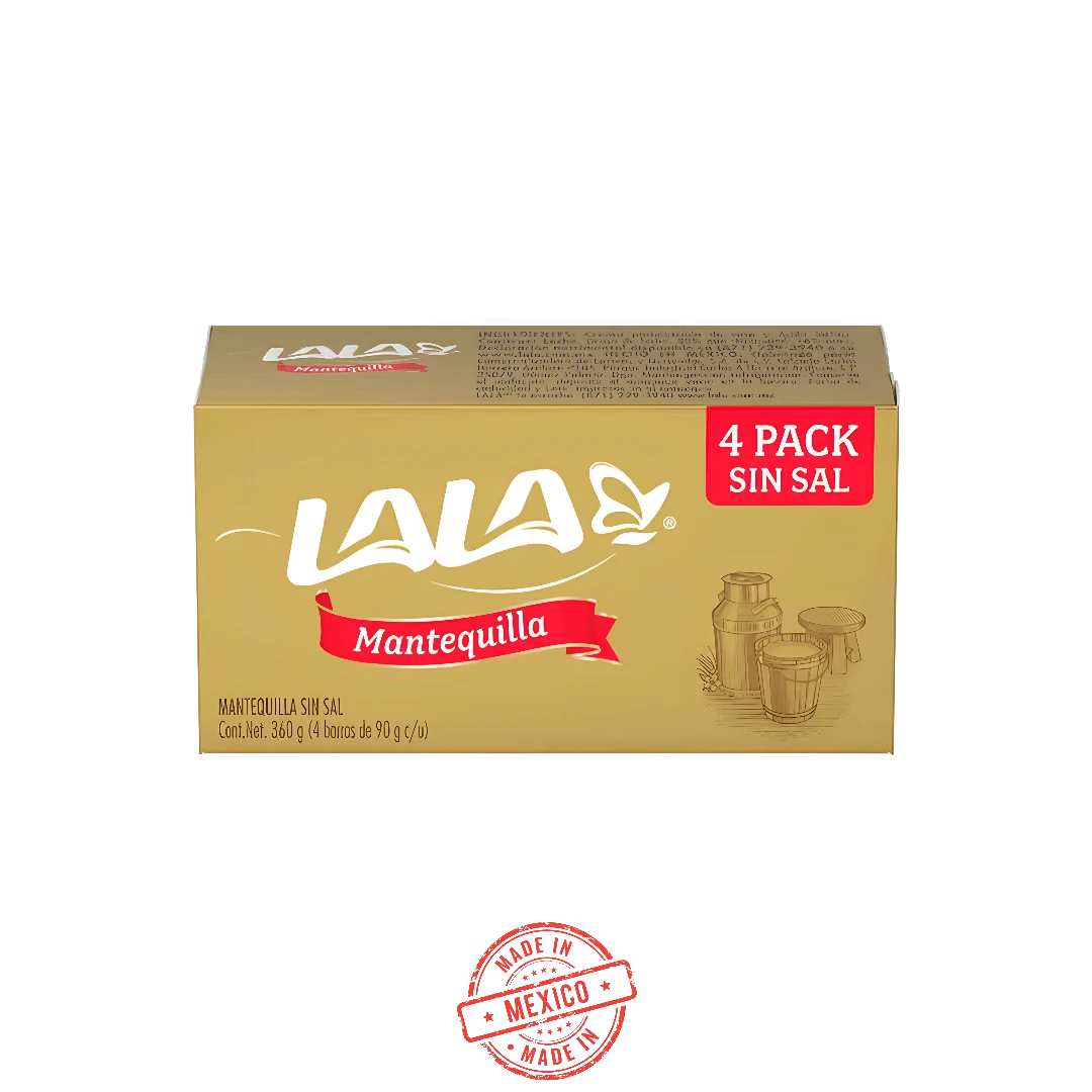Mantequilla Barra Sin Sal Lala 4pz