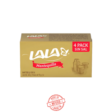 Mantequilla Barra Sin Sal Lala 4pz