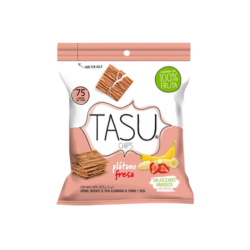 Chips de Platano Fresa Deshidratado TASU 28g