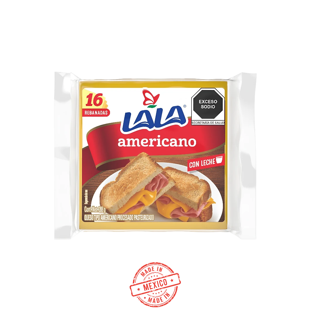 Queso Lala Americano Rebanado 288g