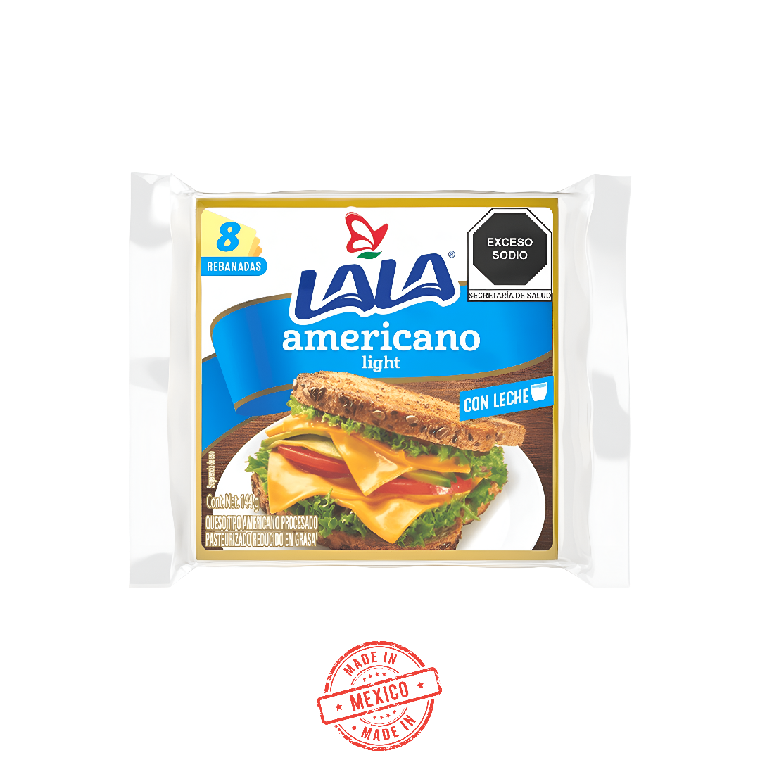 Queso Lala Light Americano Rebanado 144g