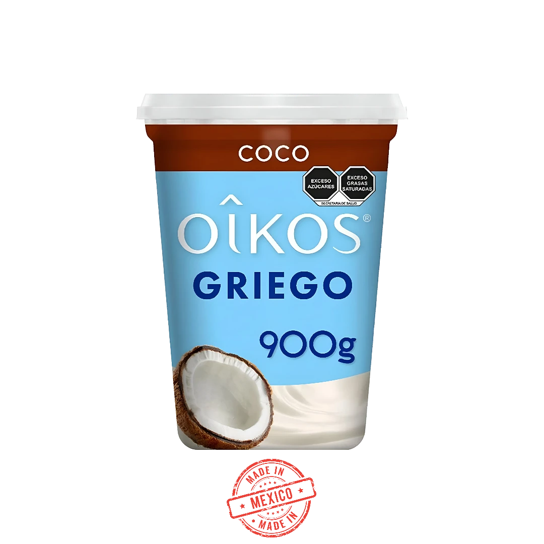 Yogurt Griego Con Coco Rallado Oikos 900g