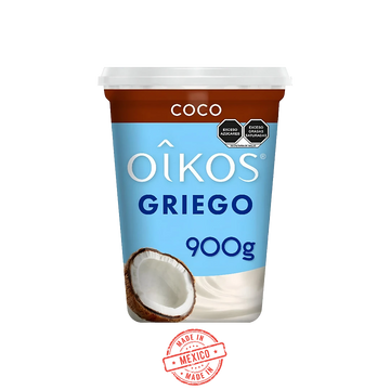 Yogurt Griego Con Coco Rallado Oikos 900g