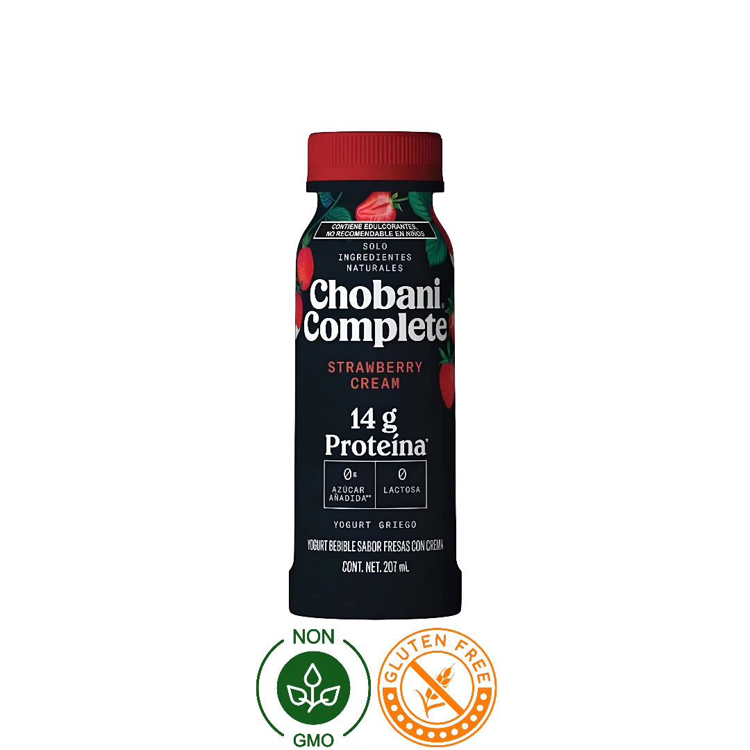 Yogurt Bebible Fresas con Crema Chobani Complete 207ml