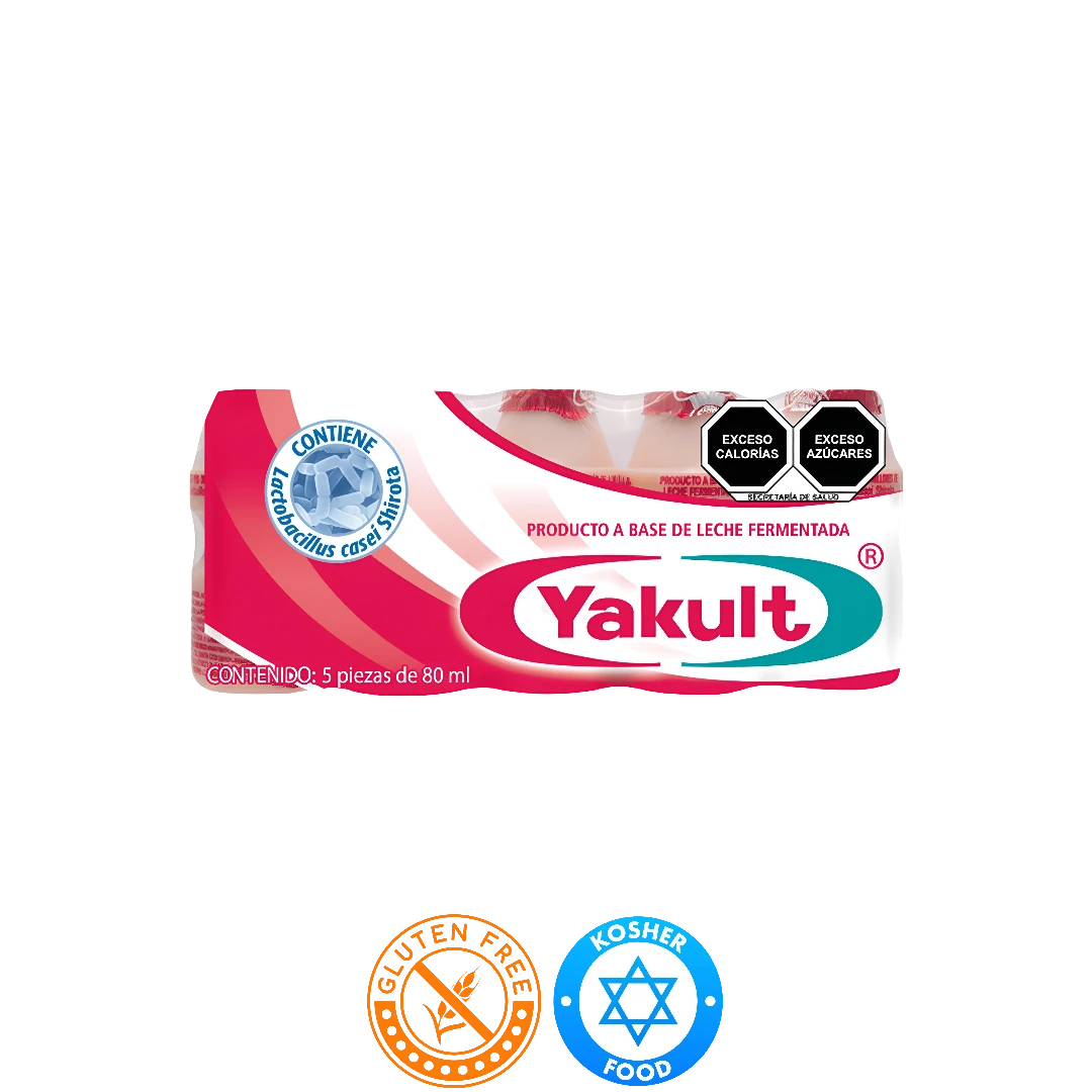 Bebida Láctea Fermentada Yakult 5 Piezas de 80 ml c/u