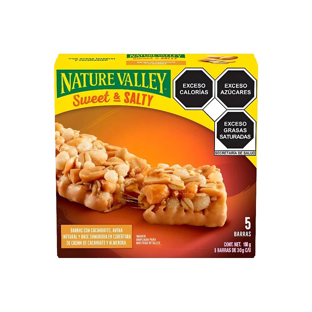 Barras Sweet and Salty de Granola con Cacahuate Nature Valley 5 pz