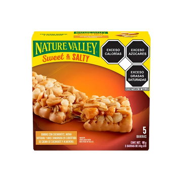 Barras Sweet and Salty de Granola con Cacahuate Nature Valley 5 pz