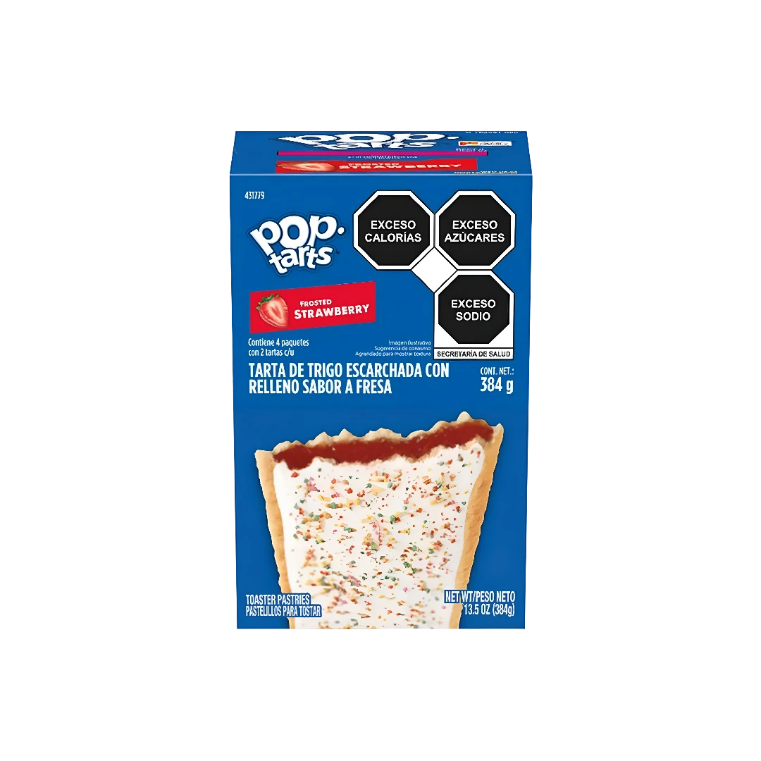 Frosted Strawberry Pop Tarts Kelloggs 384g