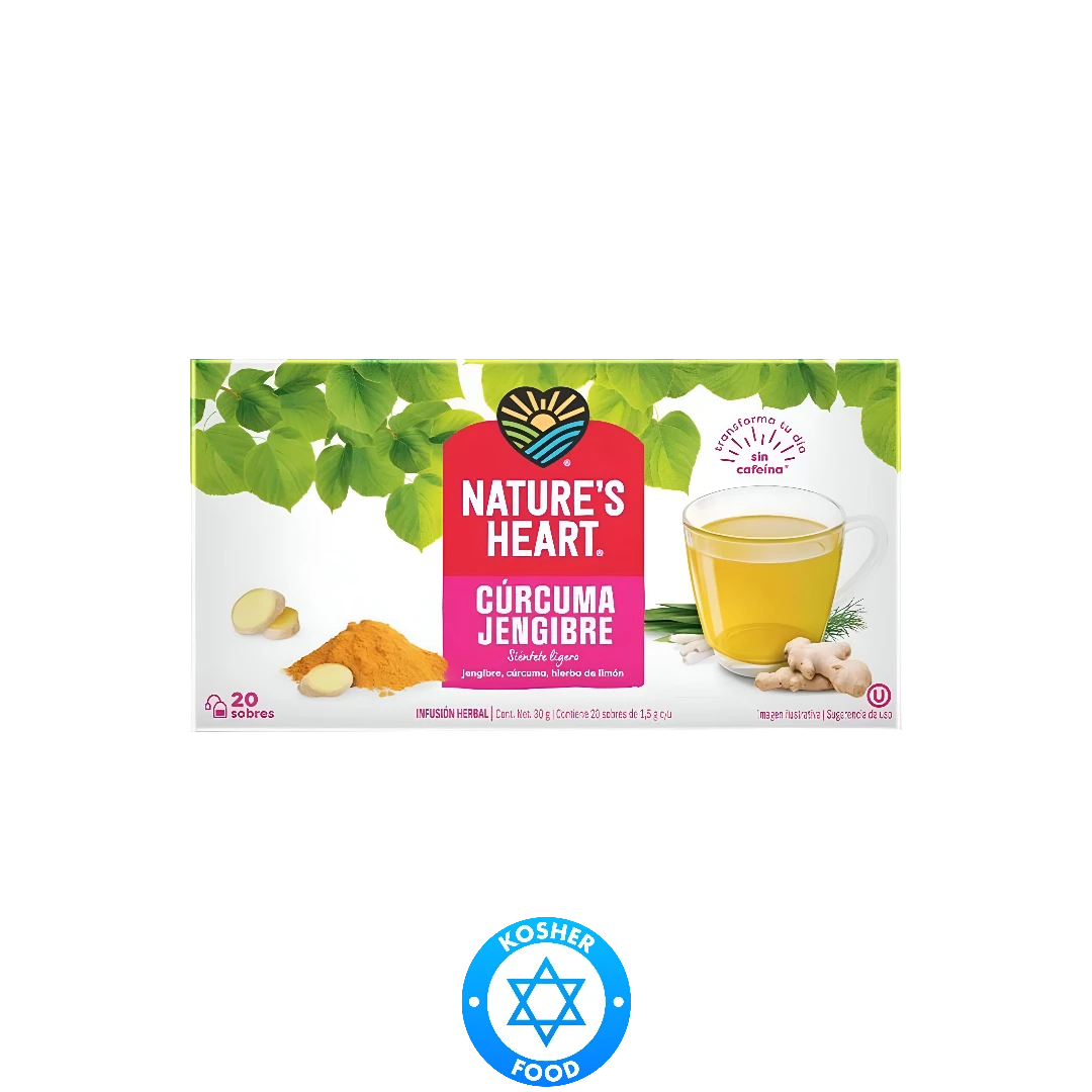 Té Cúrcuma Jengibre Nature's Heart 20 Sobres
