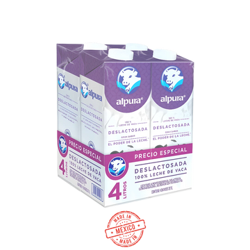 Leche Deslactosada Alpura 4 Pack 4L