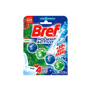 Canastilla limpiadora WC Poder Activo Pino Bref 50g