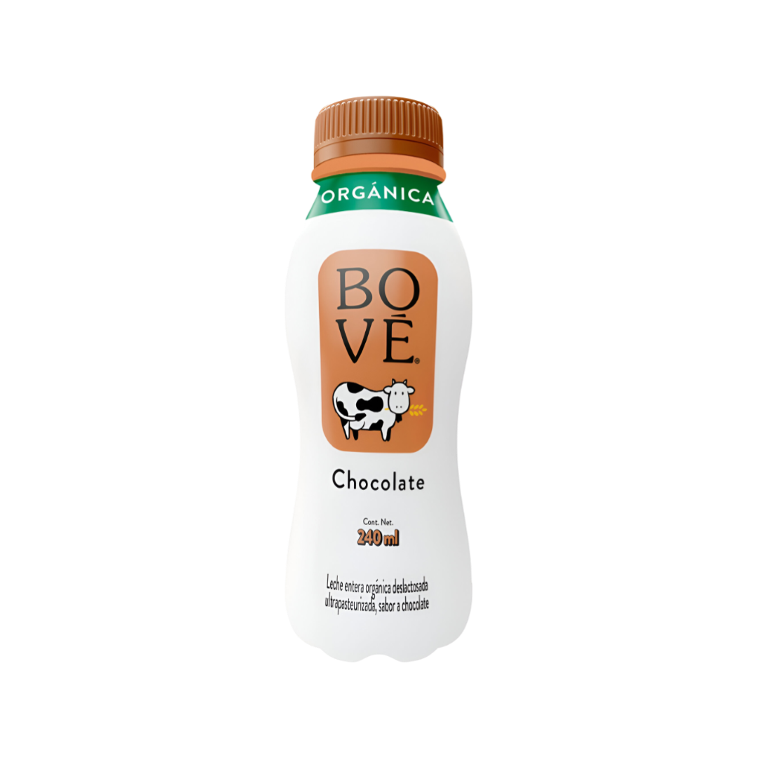 Leche Deslactosada Chocolate Orgánica Bové 240ml