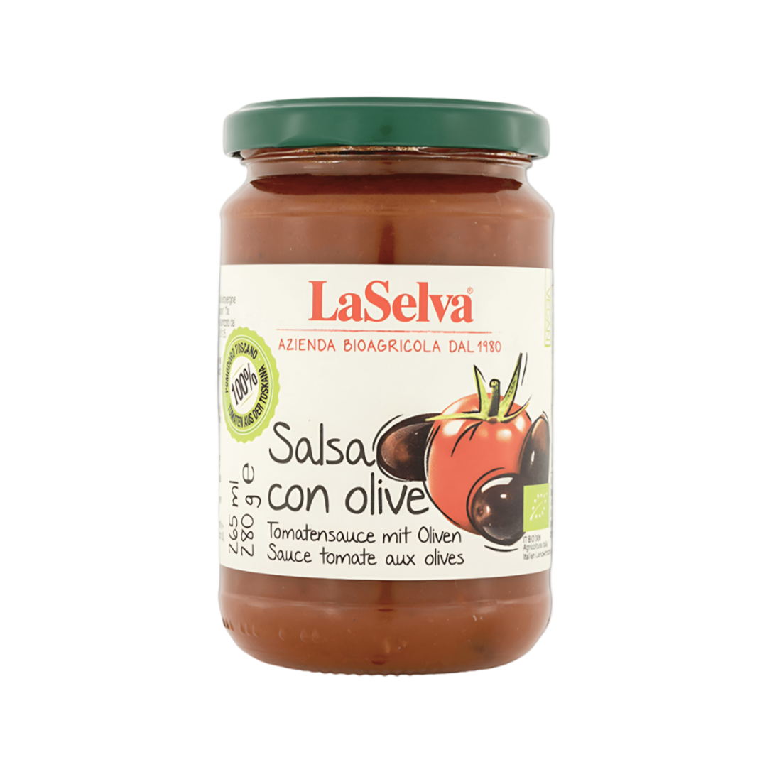 Salsa de Tomate Con Aceitunas Orgánica LaSelva 280g