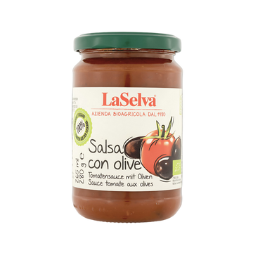 Salsa de Tomate Con Aceitunas Orgánica LaSelva 280g